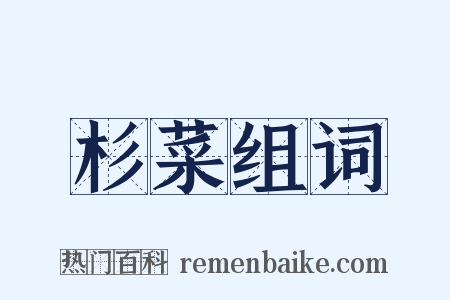 杉菜组词是什么意思的图片